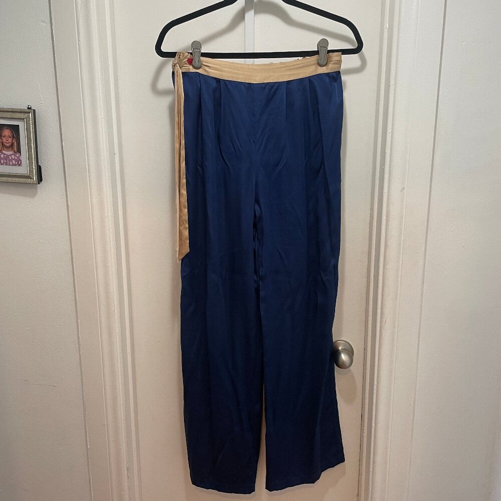 Autumn Silk royal blue Jewel Toned x Drew Barrymore lounge pants womens M
